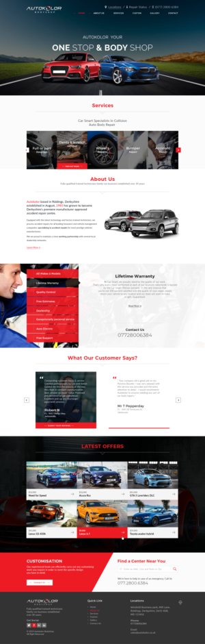Diseño Web por Ved Web Services para Autokolor Bodyshop | Diseño: #22687736