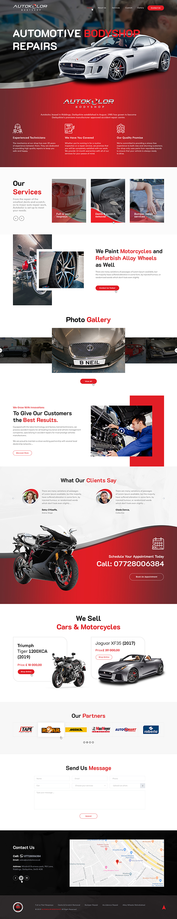 Diseño Web por Ved Web Services para Autokolor Bodyshop | Diseño #22731133