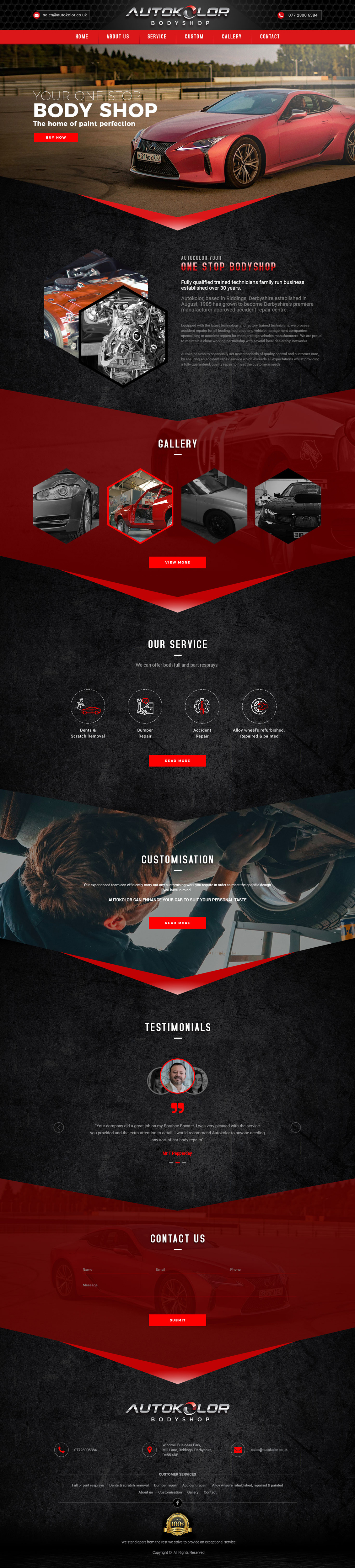 Web Design by AbhishekRoyBunty for Autokolor Bodyshop | Design #22702527