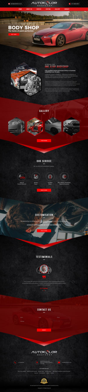 Web Design by AbhishekRoyBunty for Autokolor Bodyshop | Design: #22702527