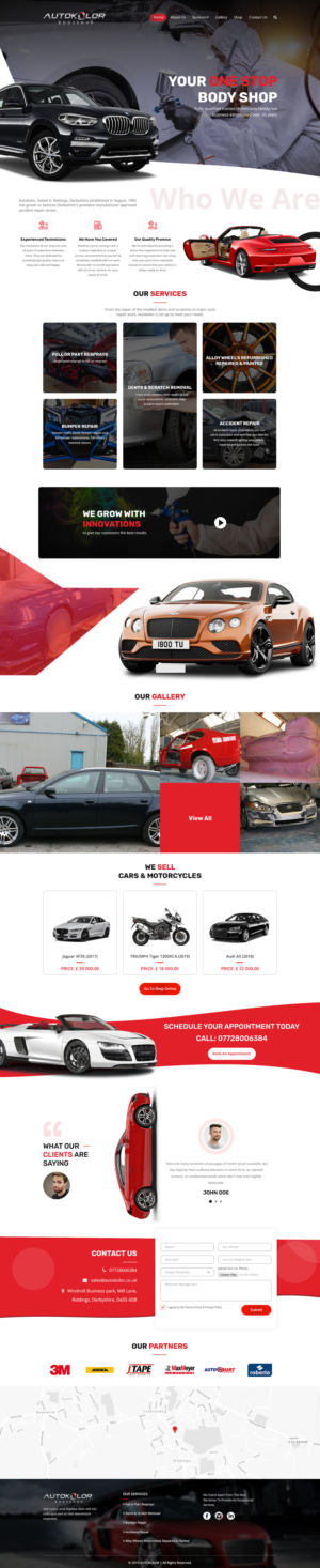 Web Design by Factotum Designs for Autokolor Bodyshop | Design: #22714417
