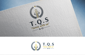 "Grow with us"  it should also include our school name (Full or abbreviated TQS) and also it should say K-12 somewhere | Logo Design by Ezgi Kilavuz