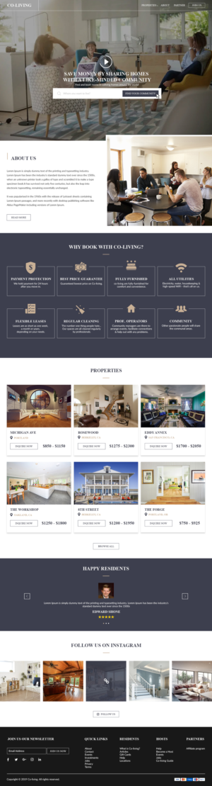 Co-living  | Diseño Web por bdesigner9