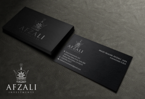 The name of the company is Afzali Investments, LLC. I would like a business card with a  logo. | Design de Carte de Visite par Riz'