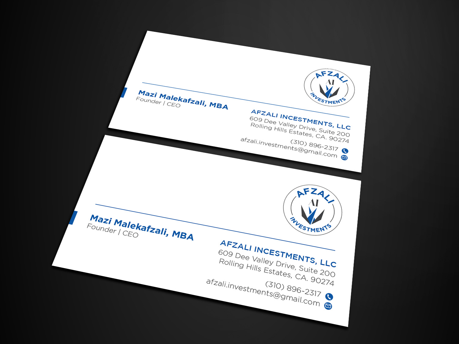 Business Card Design by Verified artistry (Design garden) for this project | Design #22693170