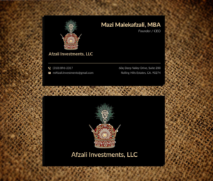 Business Card Design by Musa. A for this project | Design: #22695327
