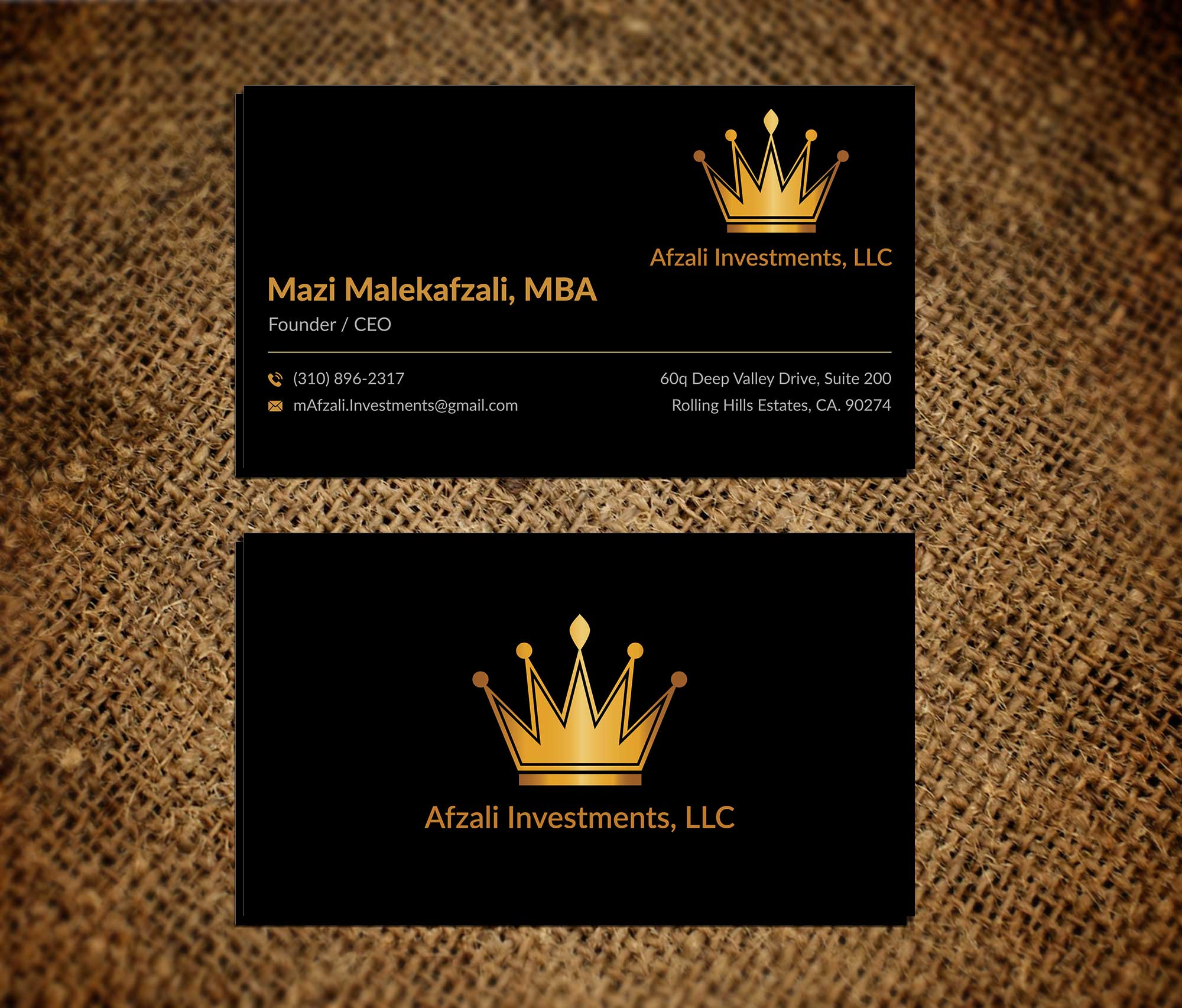 Business Card Design by Musa. A for this project | Design #22695332