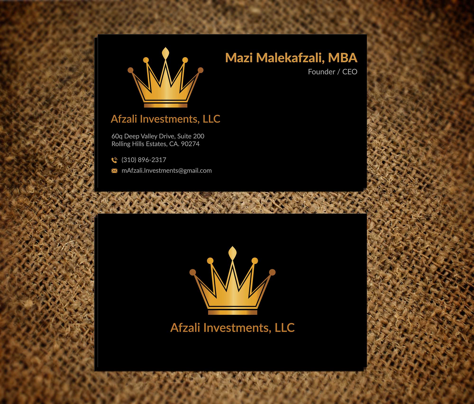 Business Card Design by Musa. A for this project | Design #22695333
