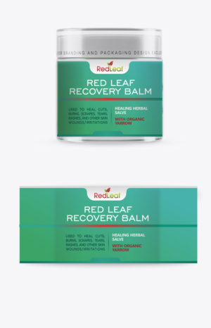 New Label Design ASAP!! Red Leaf Recover Herbal Healing Cream for Cuts, Scrapes, & Skin Health | Diseño de Etiqueta por Alpha_Creative