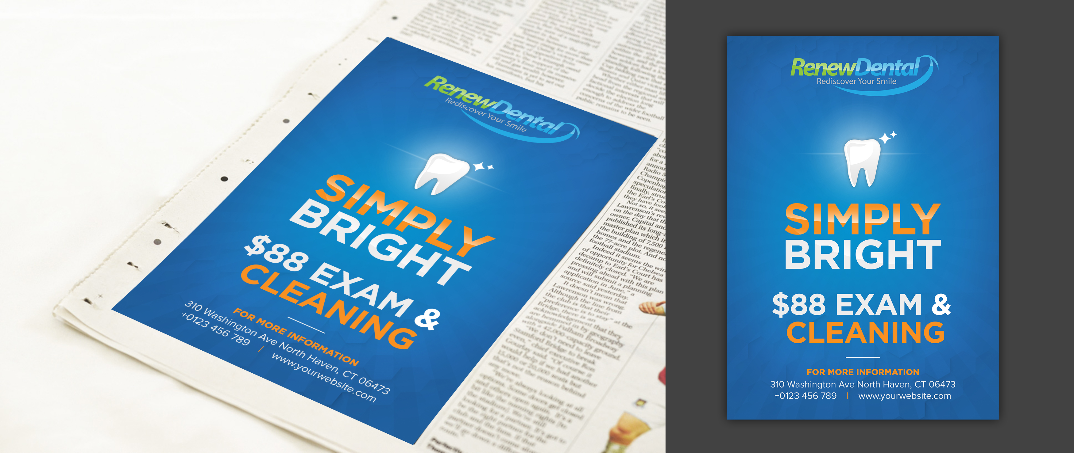 Newspaper Ad Design by ARTOGRAPHY for Renew Dental | Design #22702404