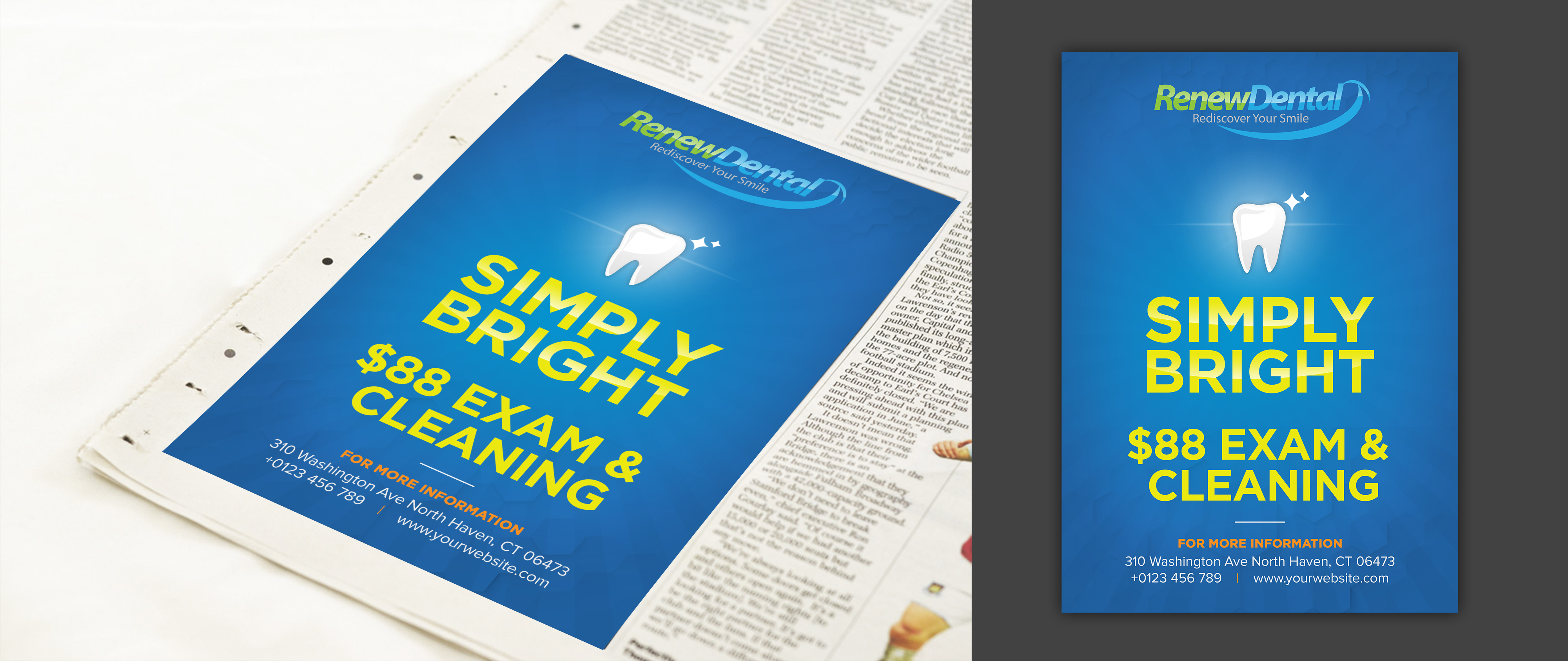 Newspaper Ad Design by ARTOGRAPHY for Renew Dental | Design #22702581