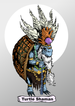 Turtle Person for Dungeons and Dragons | Diseño Gráfico por Tomi Ax