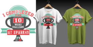 SPARK45 10 Week Challengers Tee Shirt | Diseño de Camiseta por Al Pech