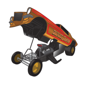 Dixie Twister nostalgia funny car  | Diseño de Camiseta por Grace A