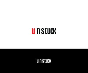 Customised logo centred on word 'UNSTUCK' | Design Graphique par senja