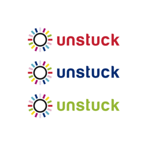 Customised logo centred on word 'UNSTUCK' | Graphic Design by Wally_F