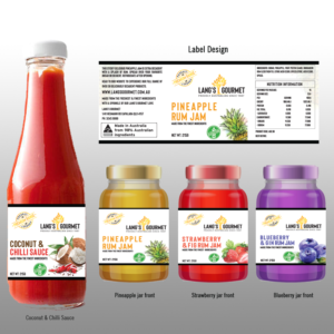 label design for our sauces - please note not a flyer - but a LABEL for a jam & sauce jar | Flyer-Design von Creative Jiniya