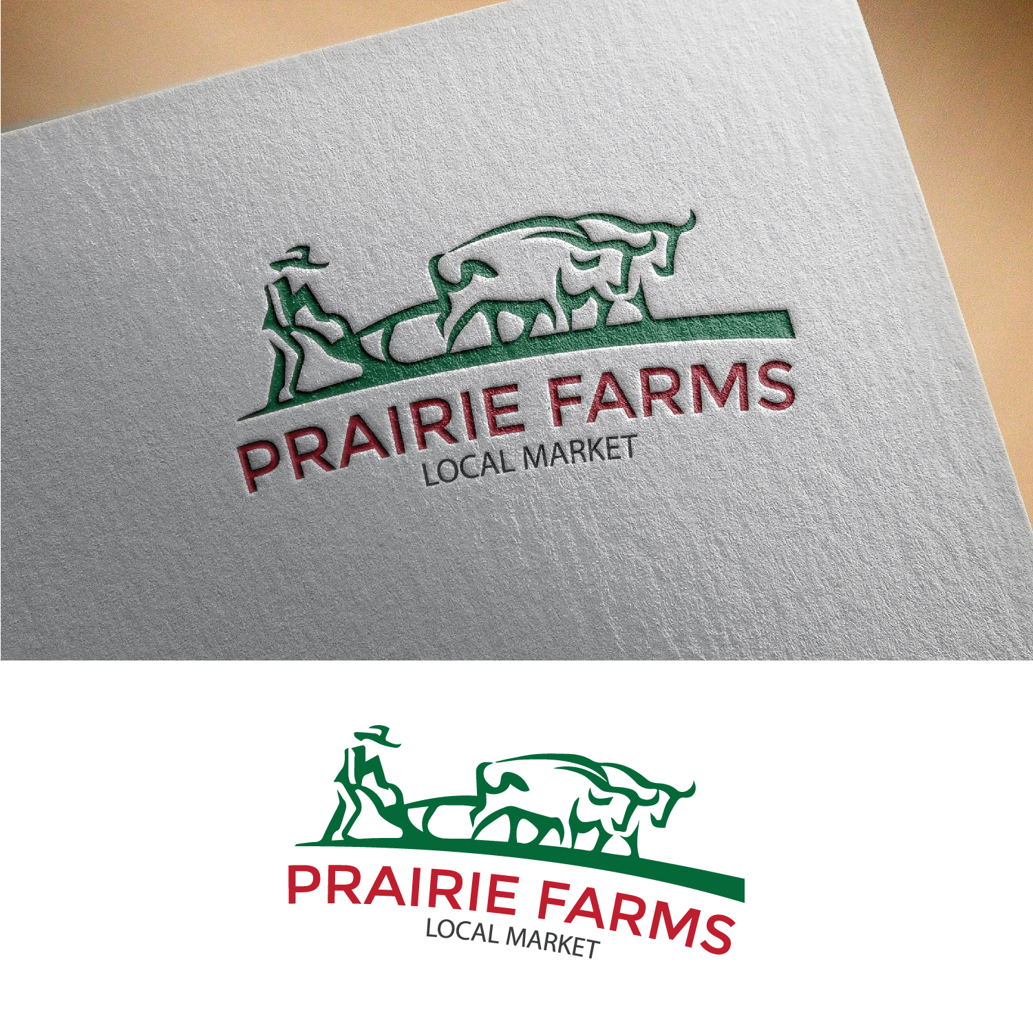 Logo Design by Maxo-Biz for Prairie Farms Local Market | Design #22716673