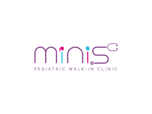 Minis    and the slogan under that should be Pediatric Walk-In Clinic | Logo Design by Atvento Graphics