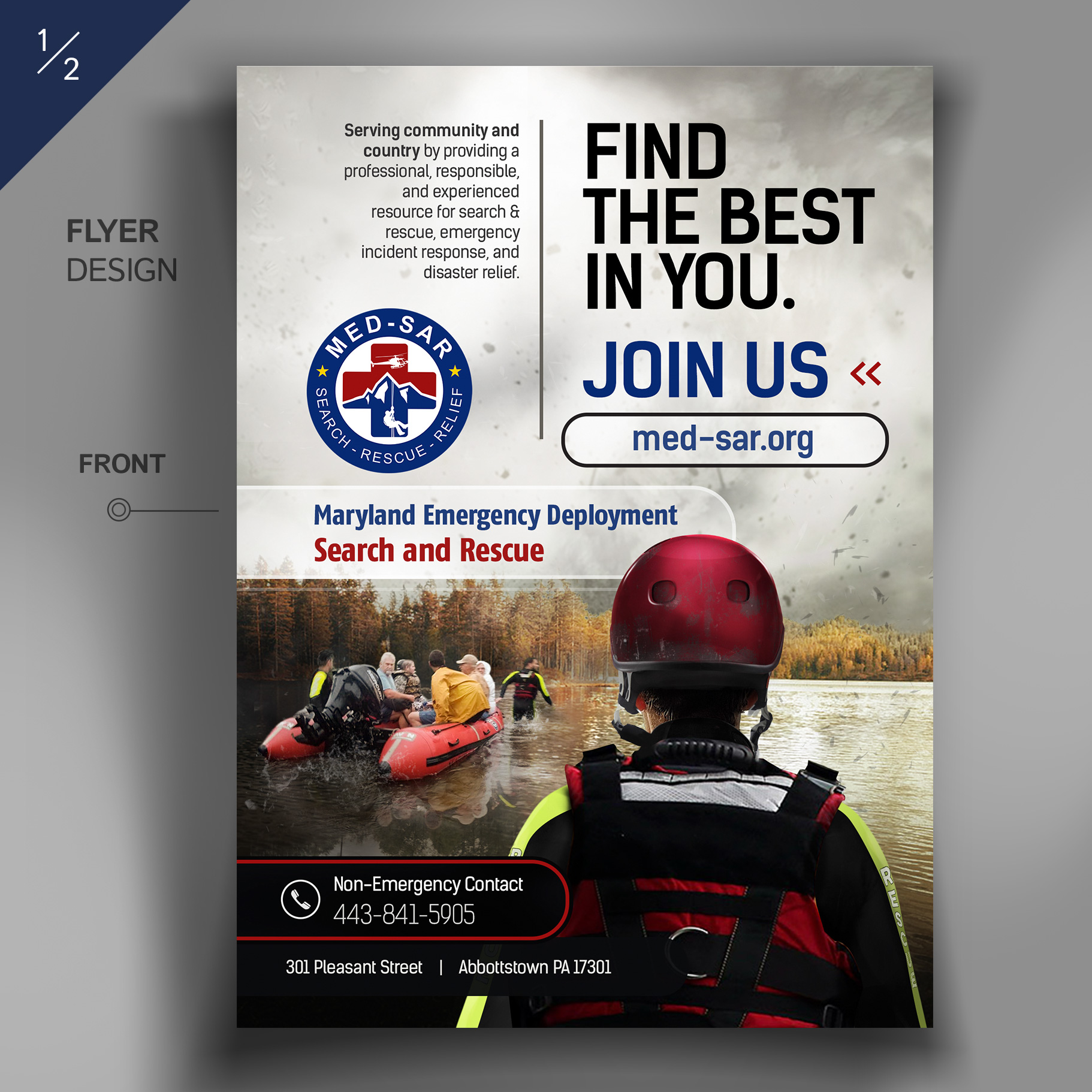 Flyer Design by danstudio for MED-SAR | Design #22723625