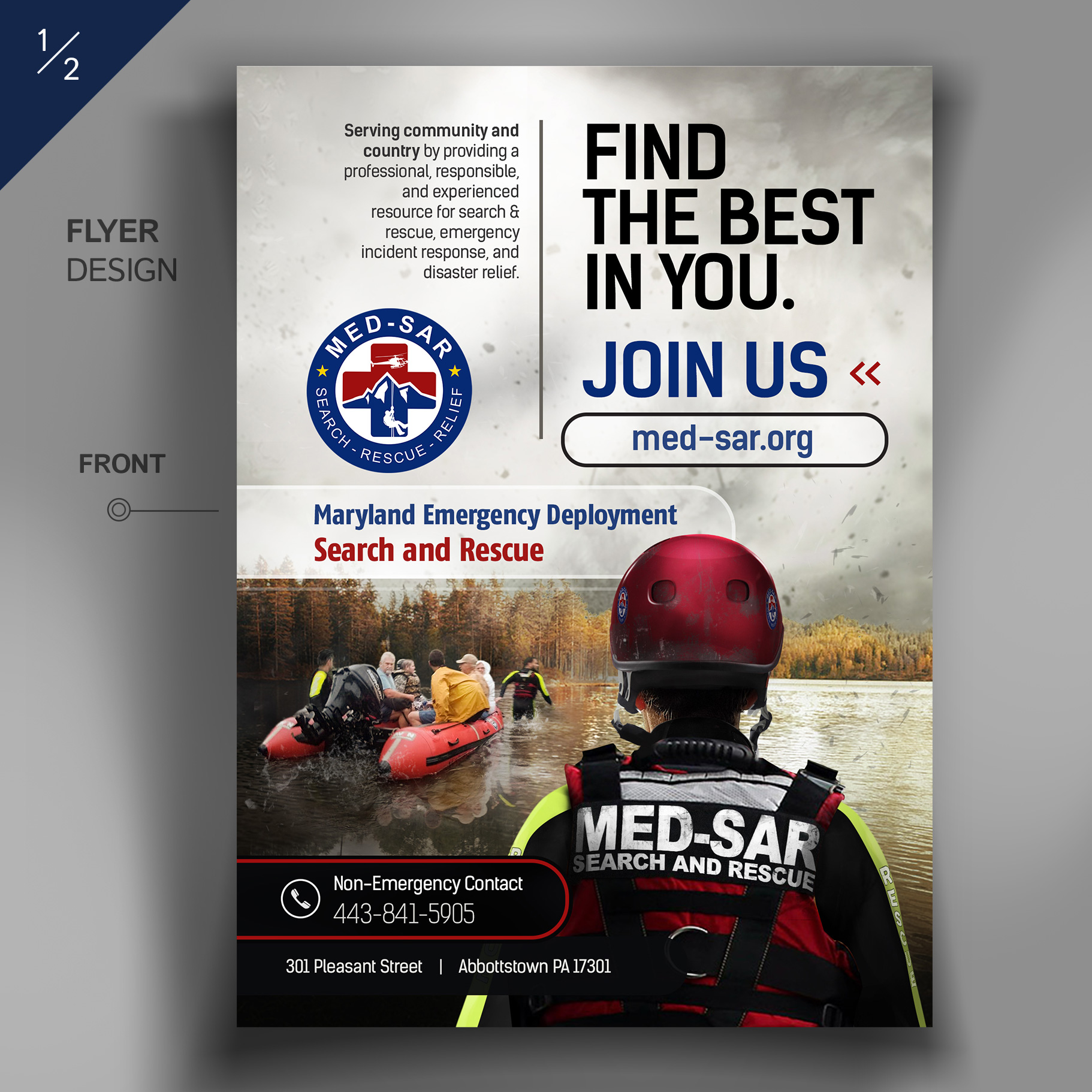 Flyer Design by danstudio for MED-SAR | Design: #22734614