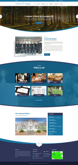 Funeral Service WebSite (Belgium) | Web-Design von pentaxial