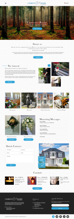 Funeral Service WebSite (Belgium) | Web-Design von bdesigner9