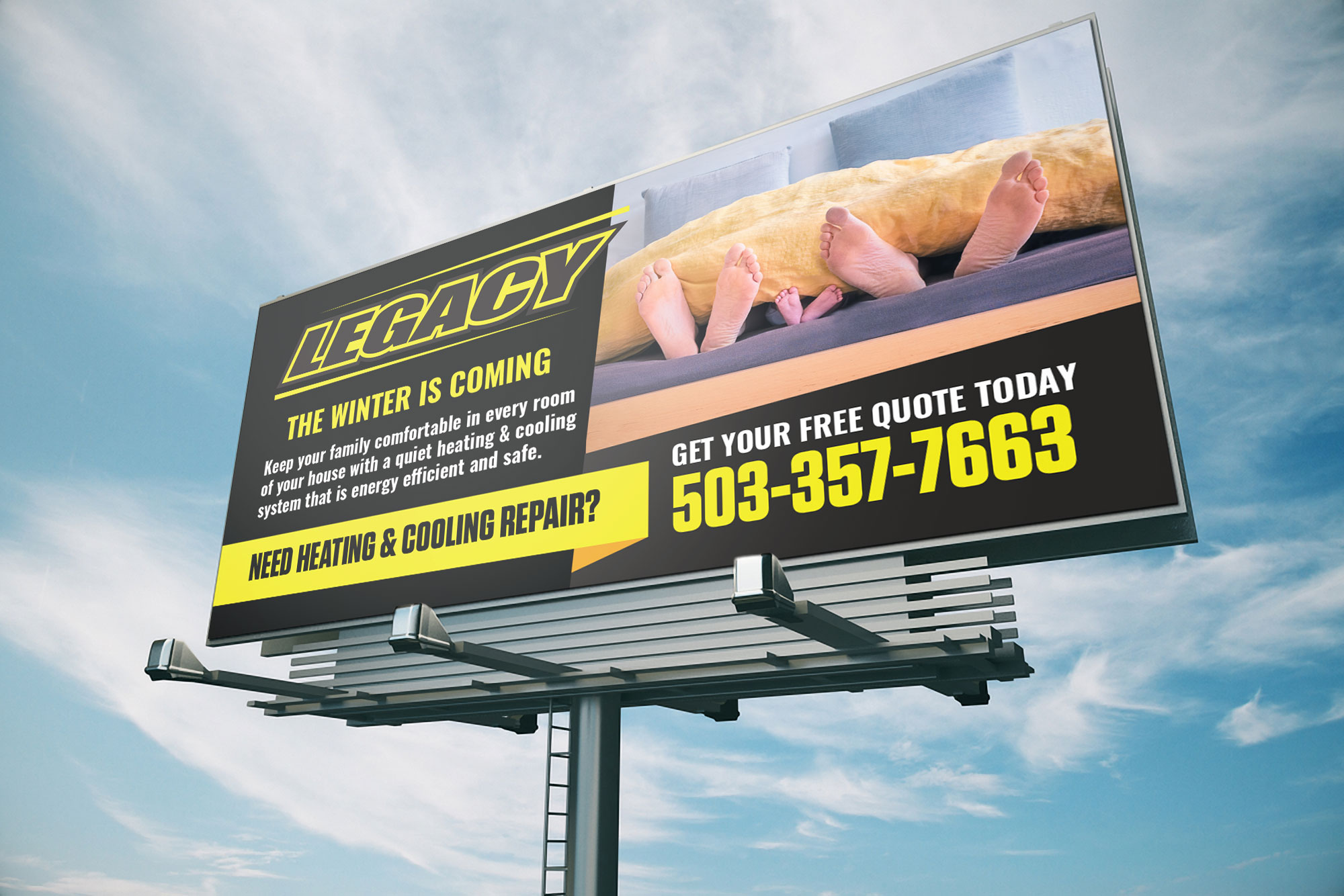 Modern, Bold, Hvac Billboard Design for a Company by Sergio Coelho