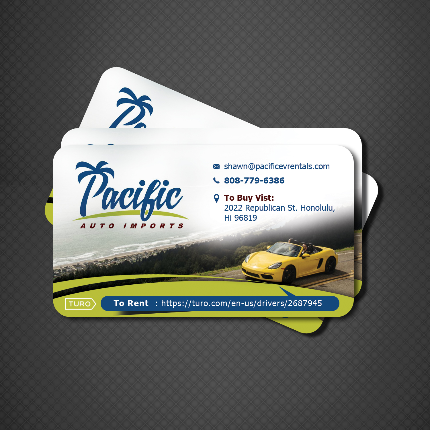 Diseño de Tarjeta de Presentación por uk para Pacific Auto Imports | Diseño #22716076