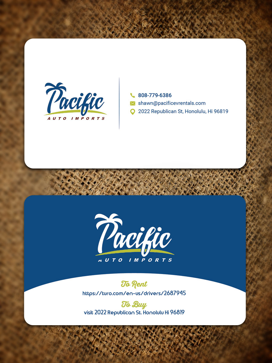 Diseño de Tarjeta de Presentación por Sandaruwan para Pacific Auto Imports | Diseño #22717137