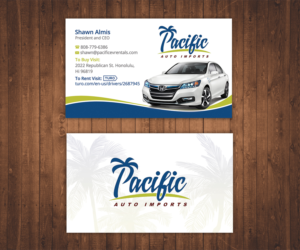 Business Card Design by Stylez Designz for Pacific Auto Imports | Design: #22717688