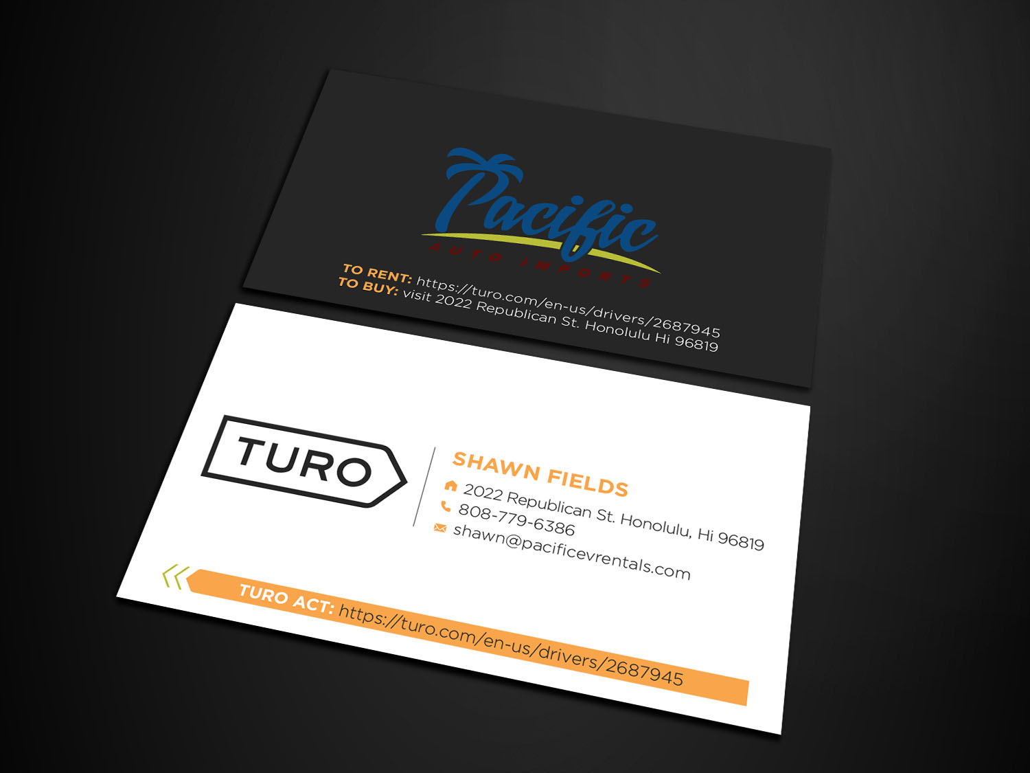 Business Card Design by Verified artistry (Design garden) for Pacific Auto Imports | Design #22722839