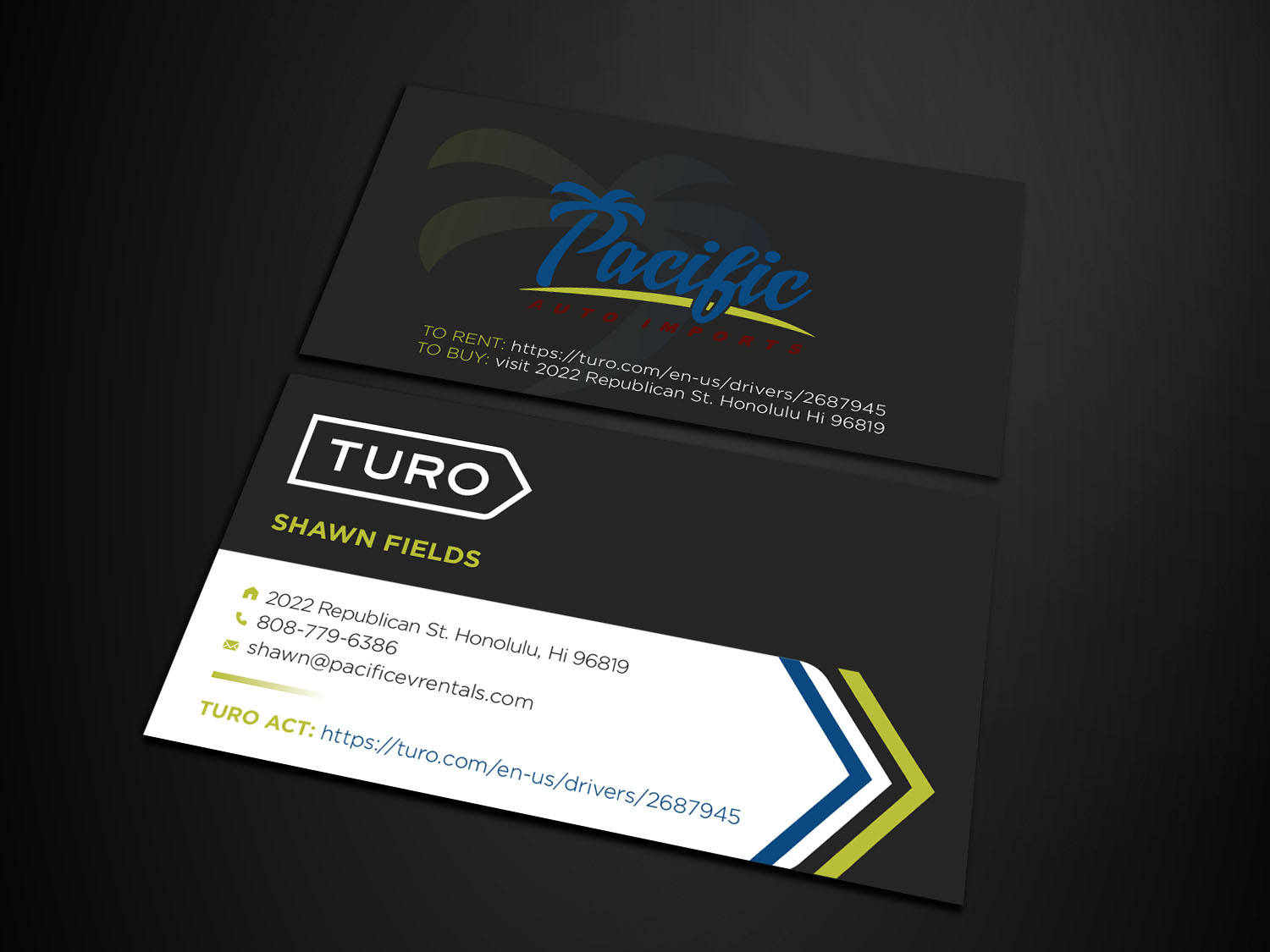 Business Card Design by Verified artistry (Design garden) for Pacific Auto Imports | Design #22723281