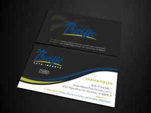 Visitenkarten-Design von Verified artistry (Design garden) für Pacific Auto Imports | Design: #22723347