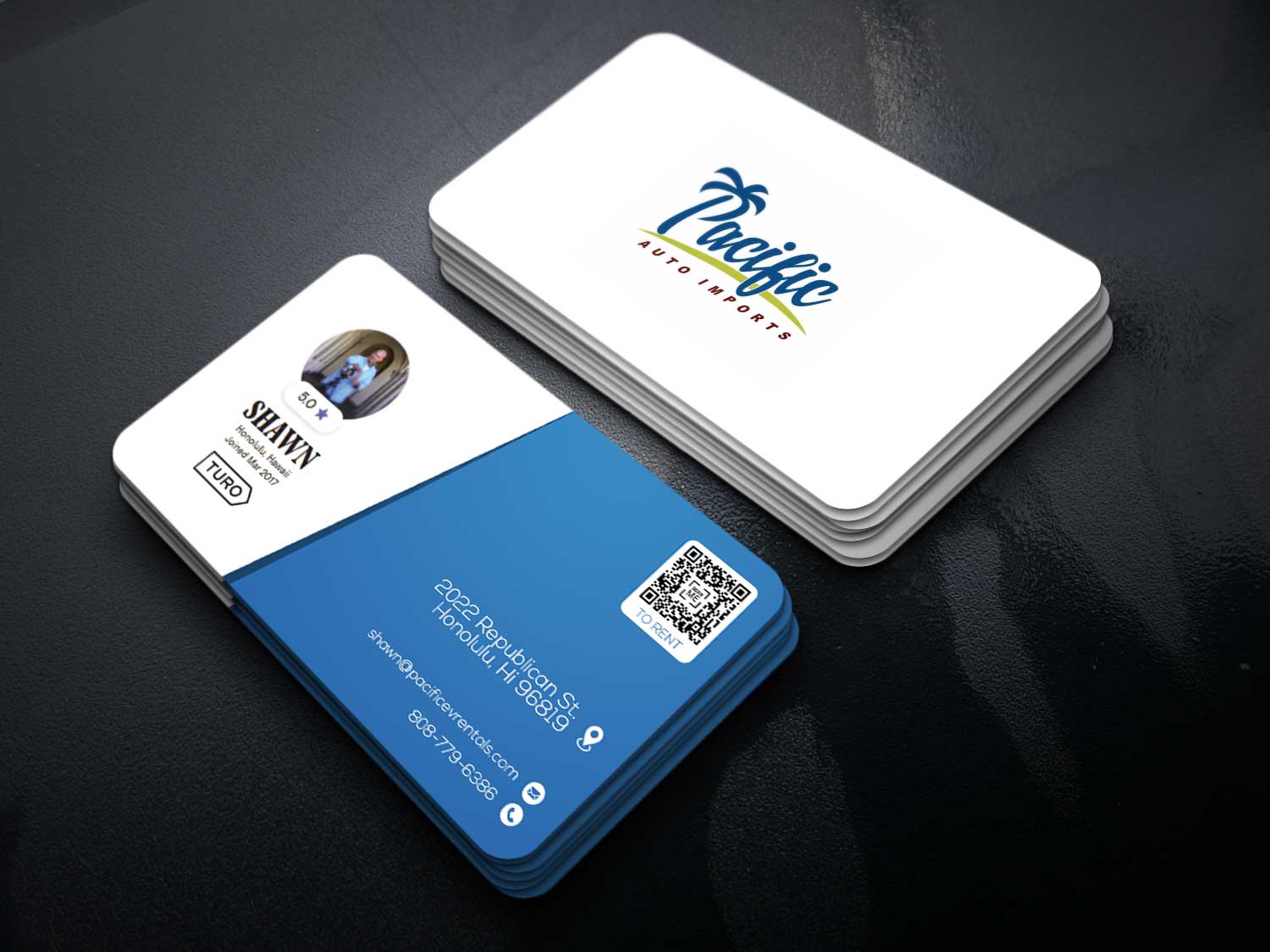 Business Card Design by Vishwa Basnayake for Pacific Auto Imports | Design #22716113
