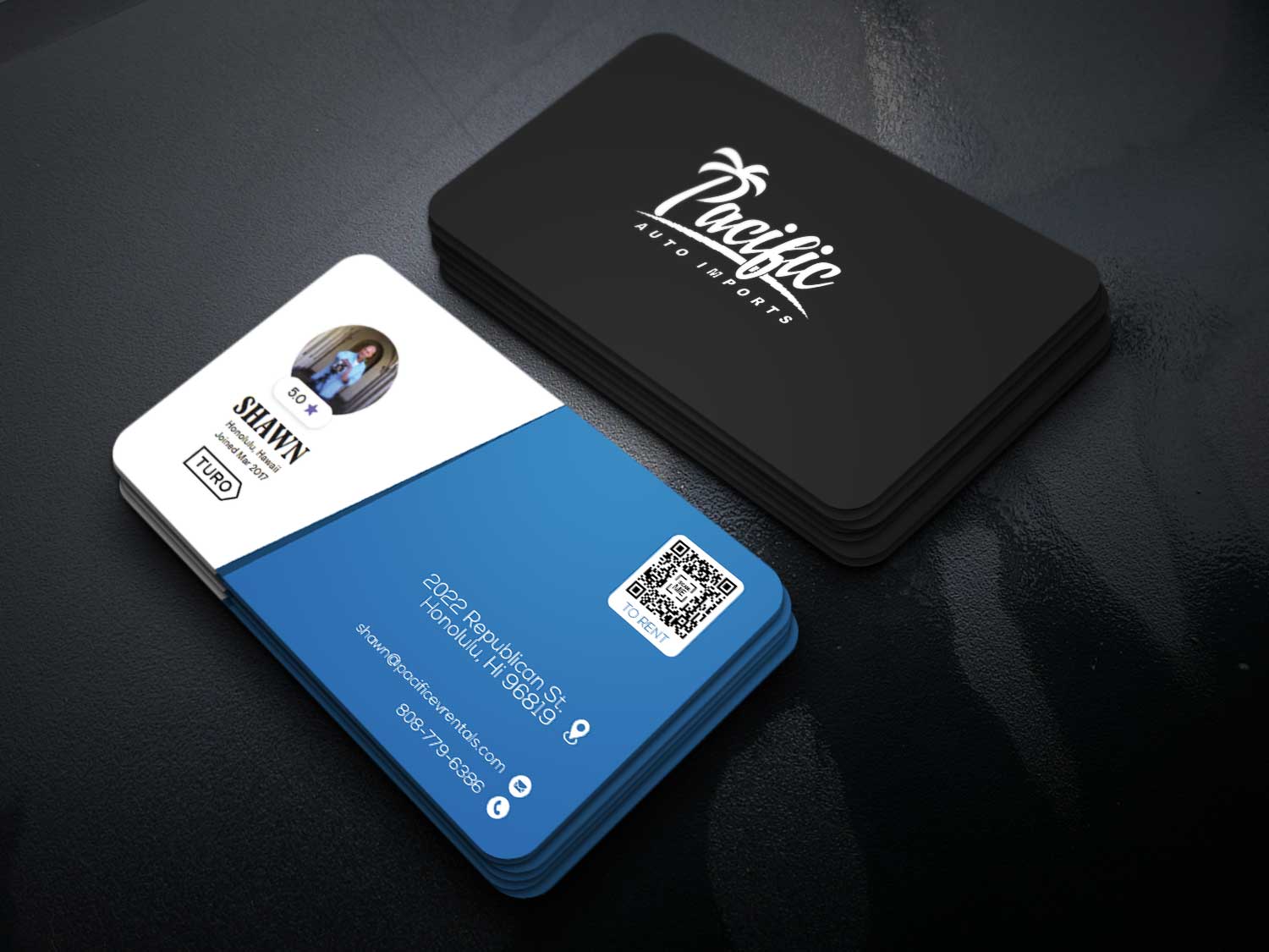 Business Card Design by Vishwa Basnayake for Pacific Auto Imports | Design #22721545