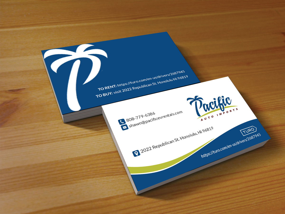 Diseño de Tarjeta de Presentación por Creations Box 2015 para Pacific Auto Imports | Diseño #22716590