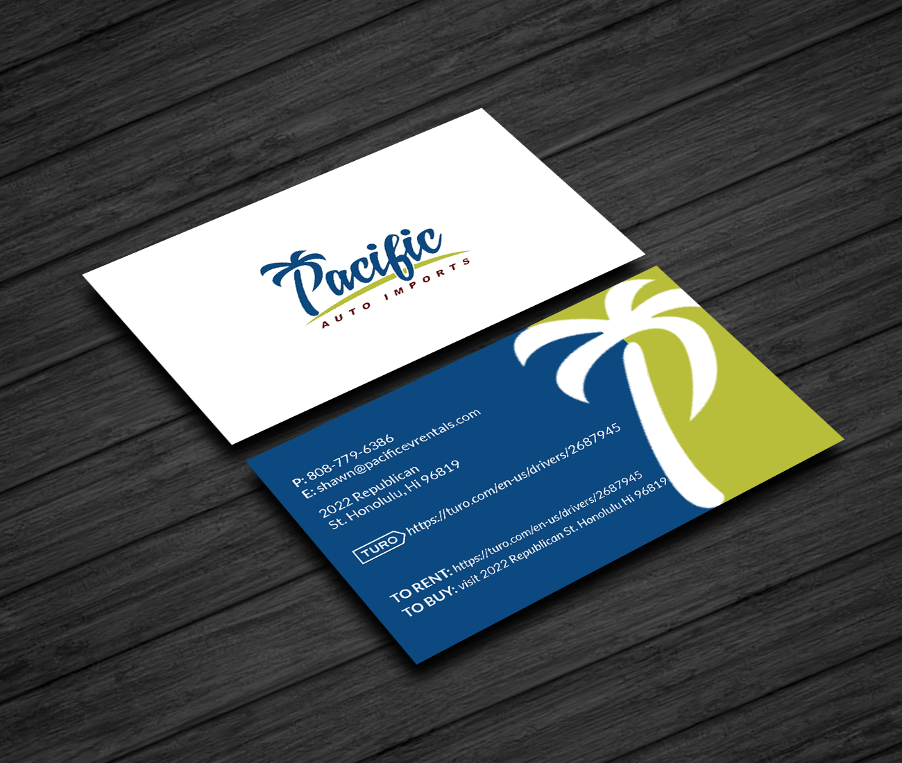 Business Card Design by Creations Box 2015 for Pacific Auto Imports | Design #22716599