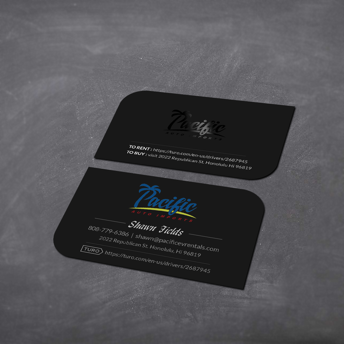 Visitenkarten-Design von Creations Box 2015 für Pacific Auto Imports | Design #22722565