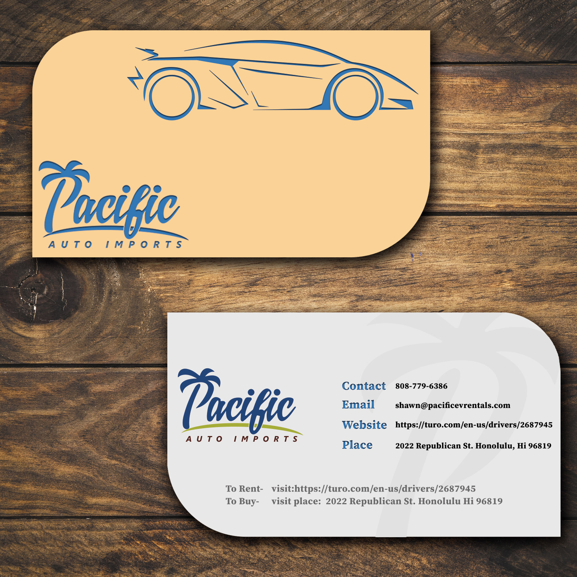 Diseño de Tarjeta de Presentación por MAHESH101 para Pacific Auto Imports | Diseño #22718767