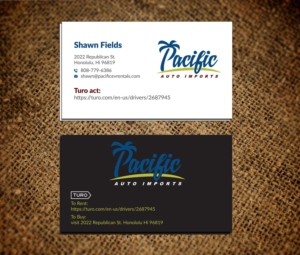 Business Card Design by Musa. A for Pacific Auto Imports | Design: #22722730
