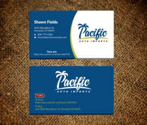 Business Card Design by Musa. A for Pacific Auto Imports | Design: #22722731