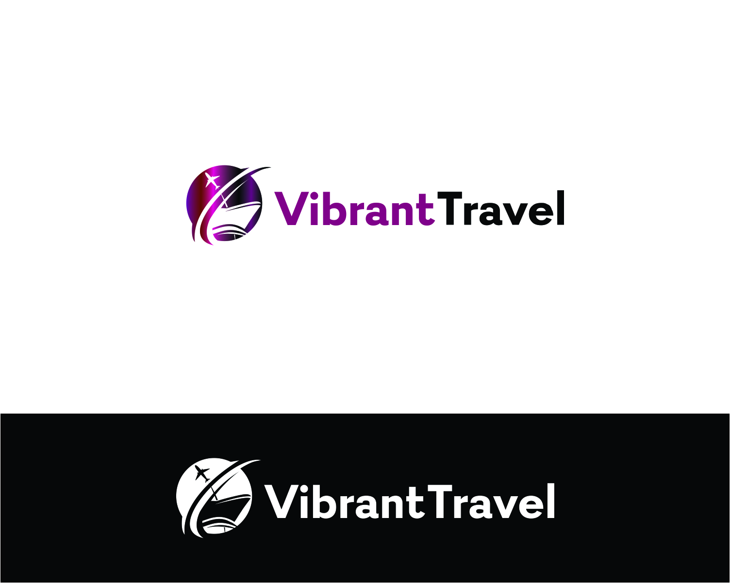Logo Design by 4AD for Vibrant Travel, LLC | Design #22745954