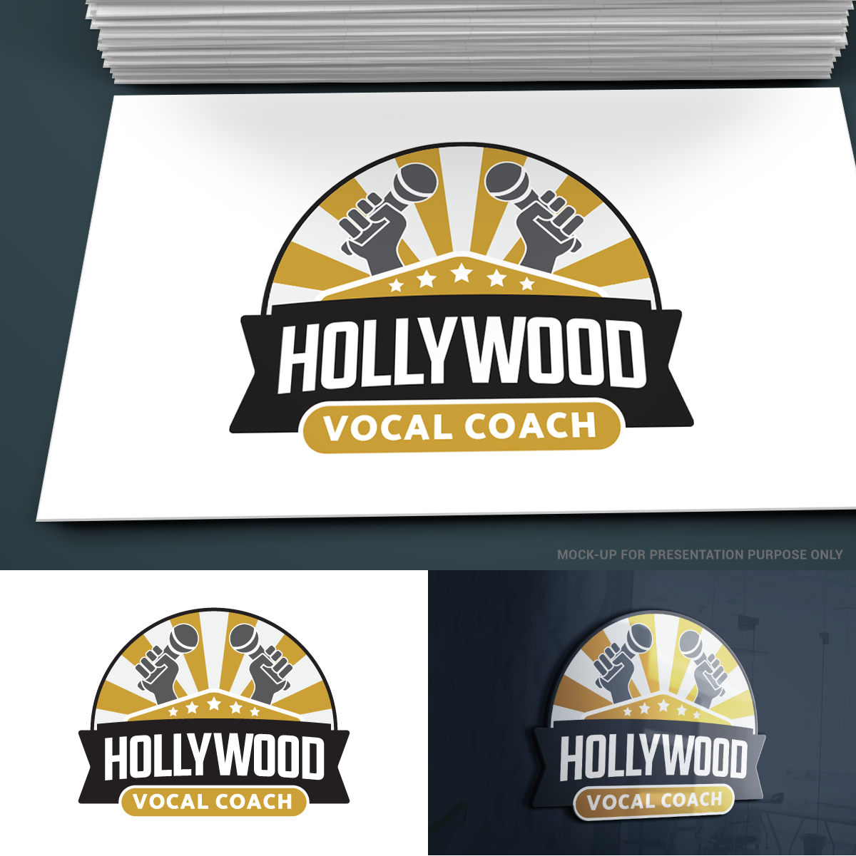 Logo Design by kimcam for Hollywood Vocal Coach | Design #22765466