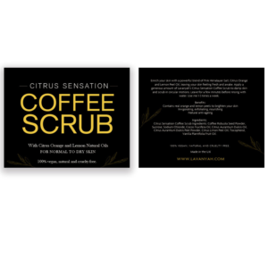 Lavanyah: need two labels and packaging for coffee scrub circular jar with lid * | Packaging Design by Soluciones Creativas