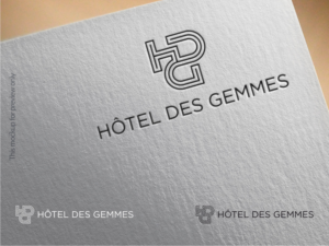 HÔTEL DES GEMMES or Hôtel des Gemmes | Logo Design by Atvento Graphics