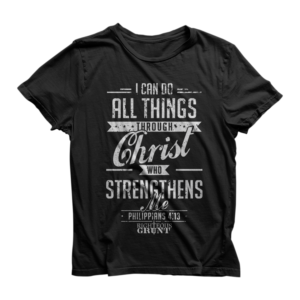 Masculine designs for Christian men | T-shirt Design by Barney Stinson