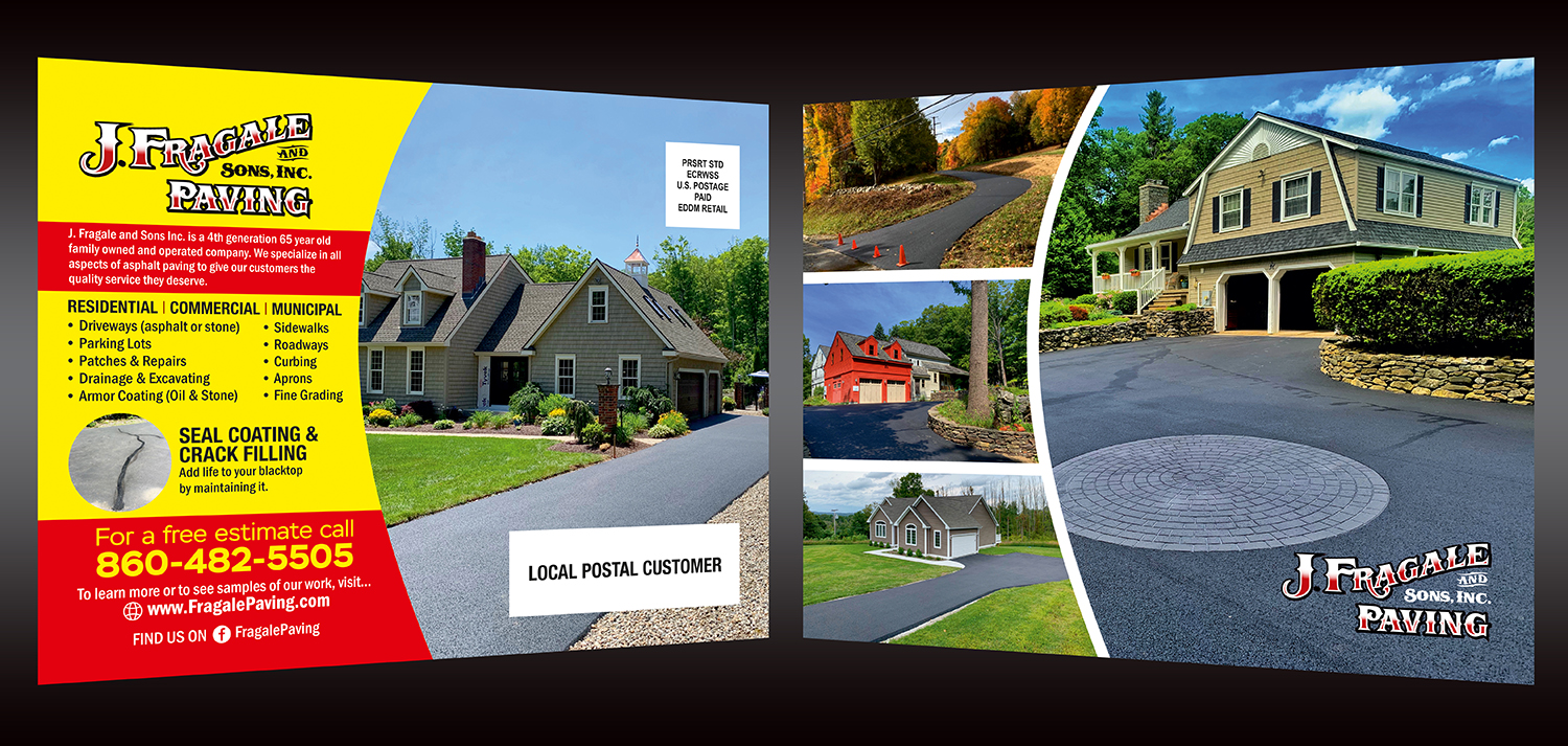Postcard Design by ALSADESIGN for J. Fragale & Sons Paving | Design #22727645