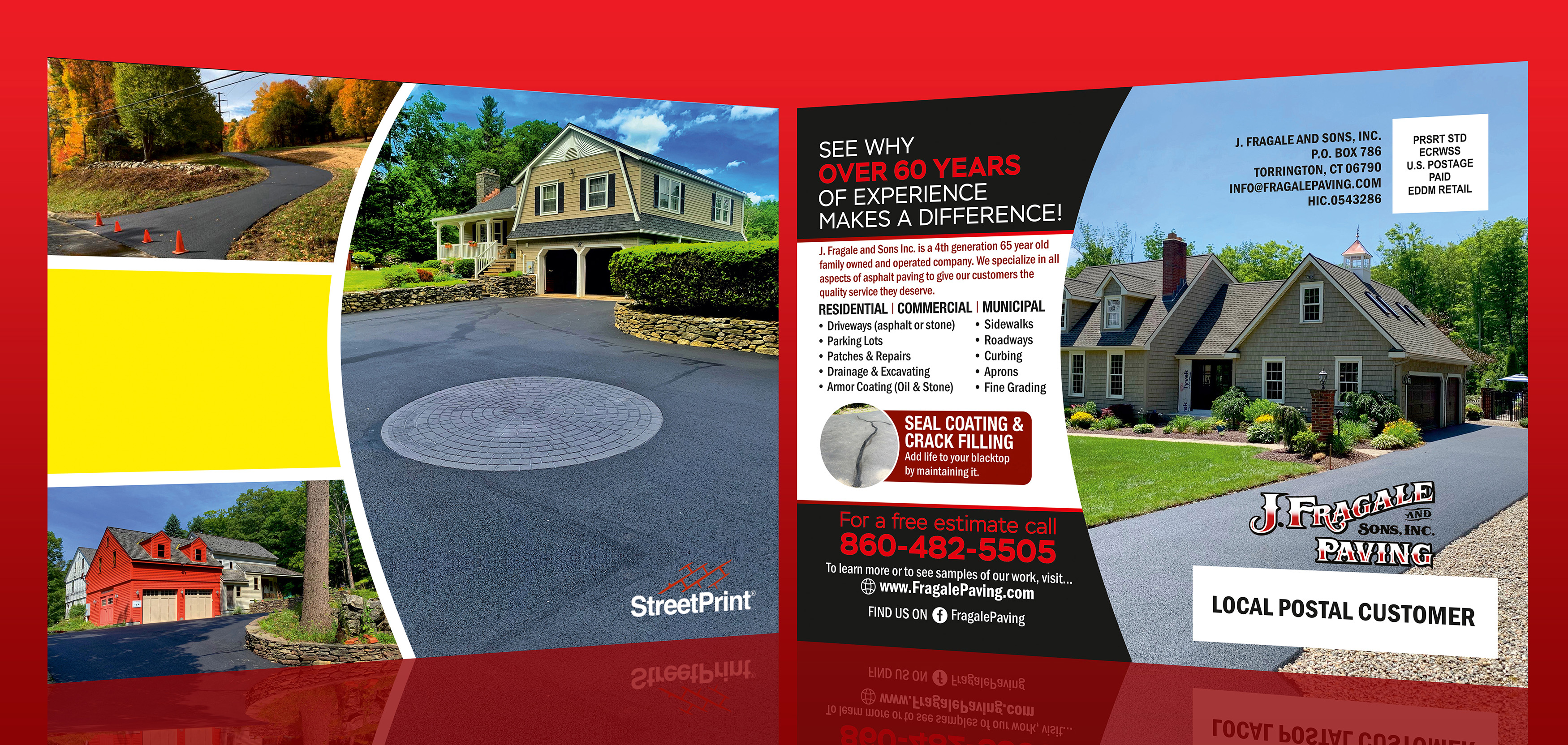 Postcard Design by ALSADESIGN for J. Fragale & Sons Paving | Design #22763110