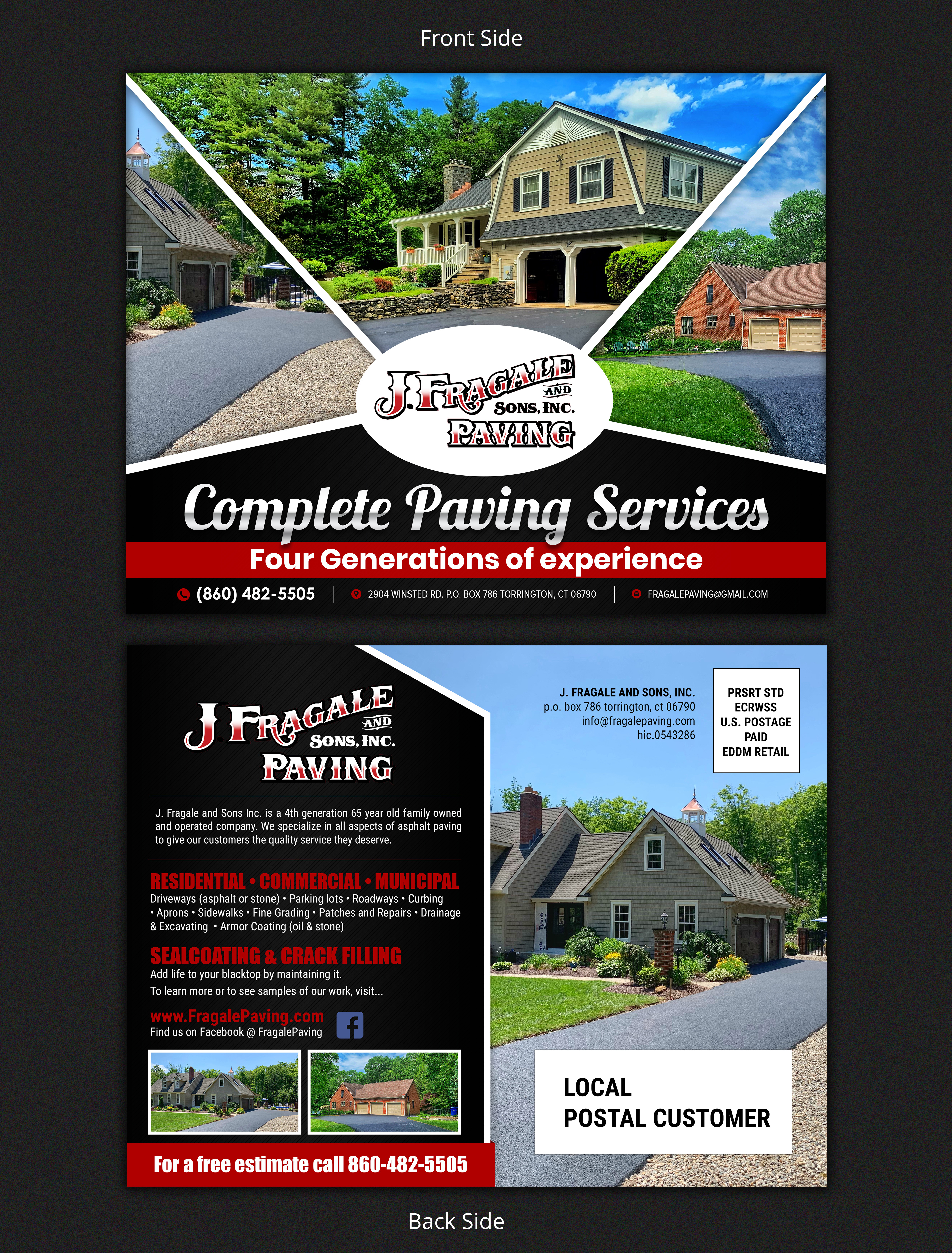 Design de Carte Postale par SAI DESIGNS pour J. Fragale & Sons Paving | Design #22782153